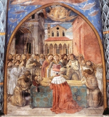 Benozzo Gozzoli, Sceny z życia św. Franciszka (XII)